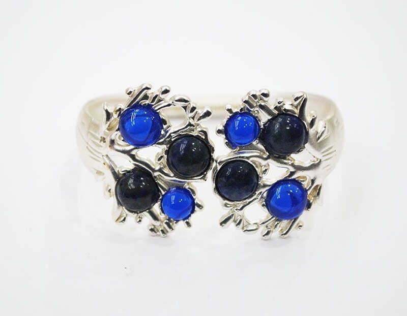Pulsera brazalete plateado