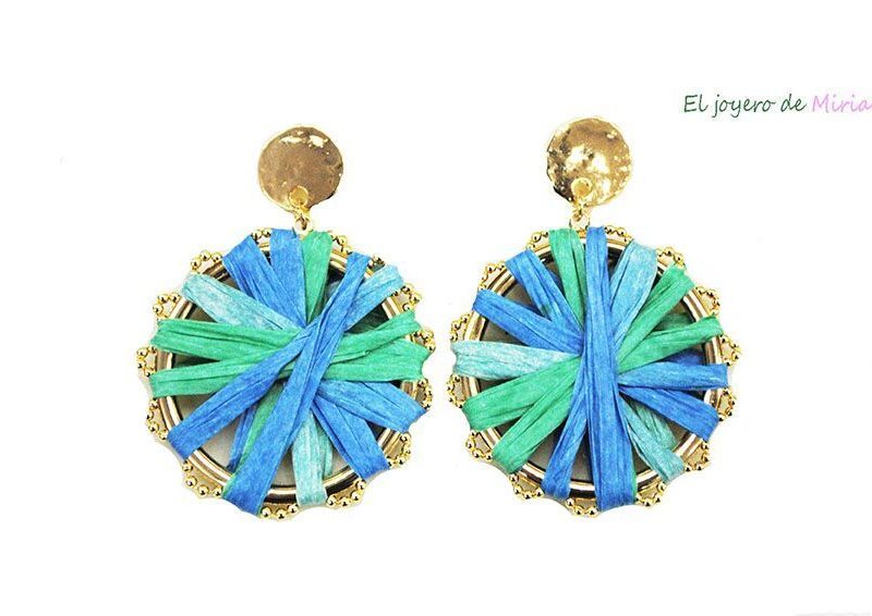 Pendientes turquesas y azules