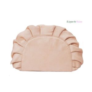 Cartera antelina rosa nude