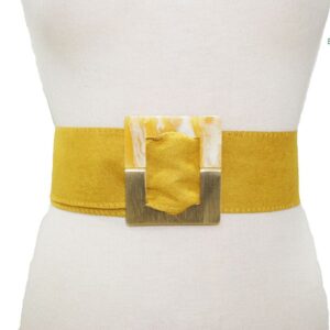 Cinturón mostaza de antelina