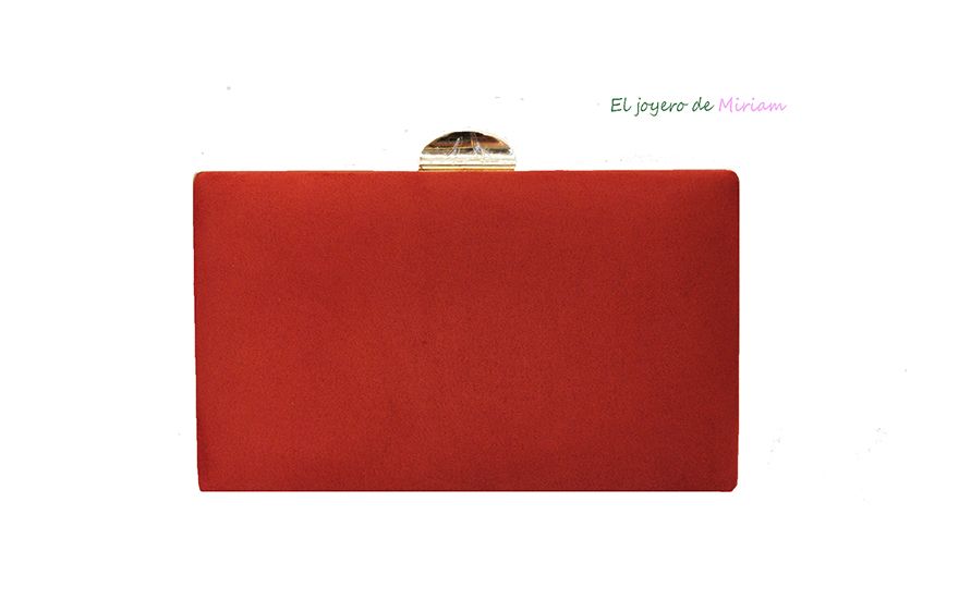 Bolso de fiesta clutch teja - El joyero de Miriam