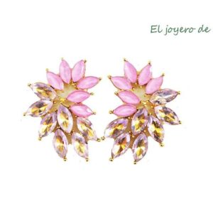 Pendientes rosas de fiesta