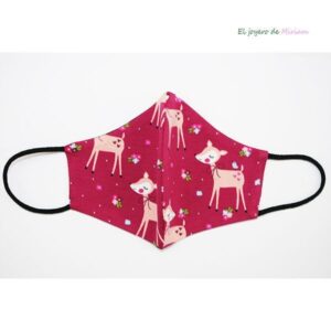 Mascarilla estampado ciervos