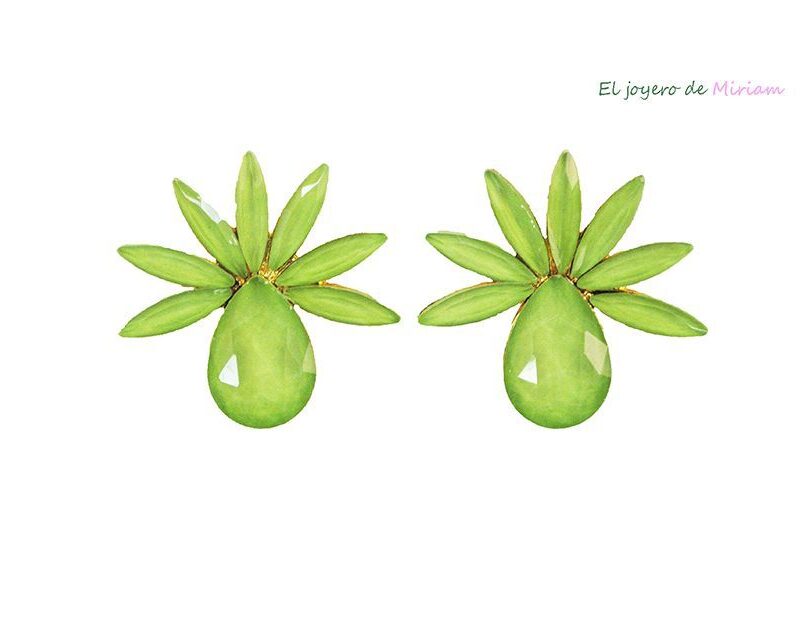 Pendientes verdes manzana