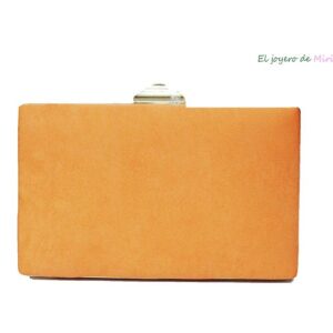 Bolso clutch naranja melocotón