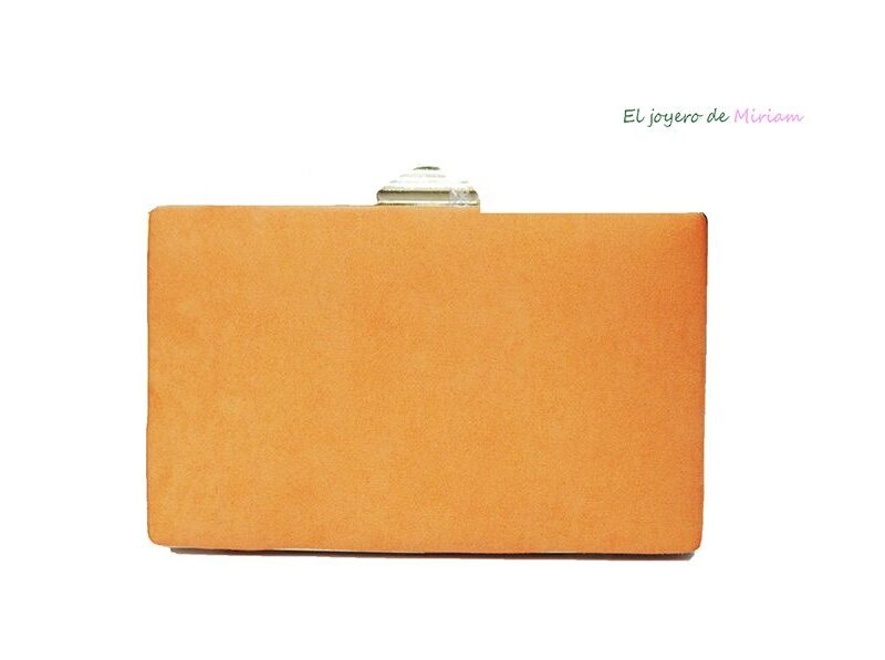 Bolso clutch naranja melocotón