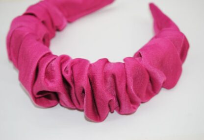Diadema rosa fruncida - Imagen 3