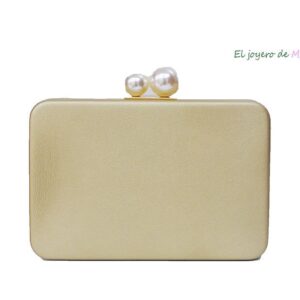 Clutch champagne perlas