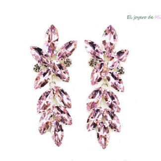Pendientes rosas de fiesta