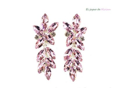 Pendientes rosas de fiesta