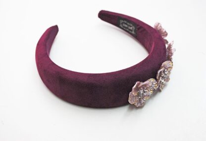 Diadema joya burdeos - Imagen 6