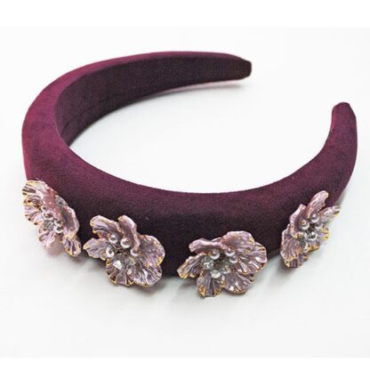 Diadema joya burdeos
