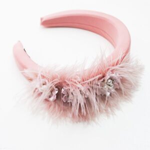 Diadema de fiesta rosa nude