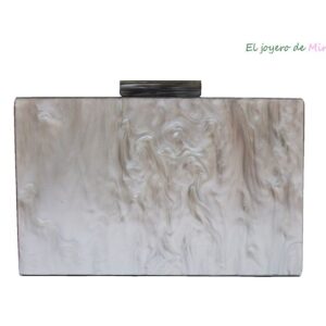 Bolso plata envejecida carey