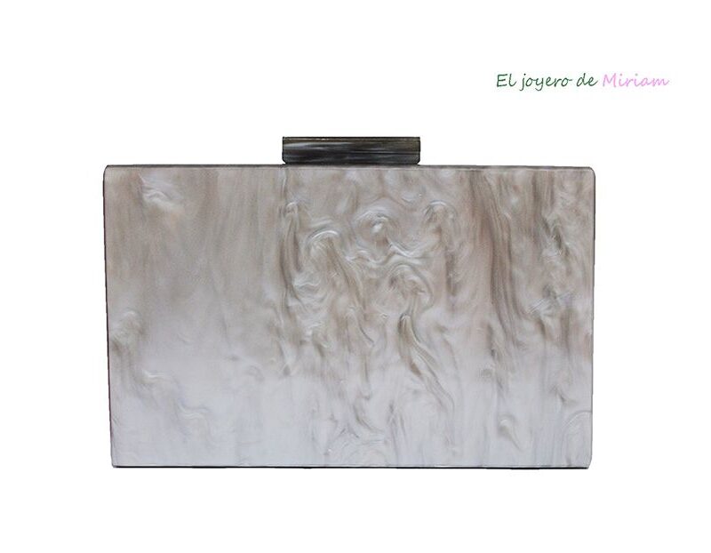 Bolso plata envejecida carey