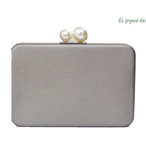 Bolso clutch plata envejecida
