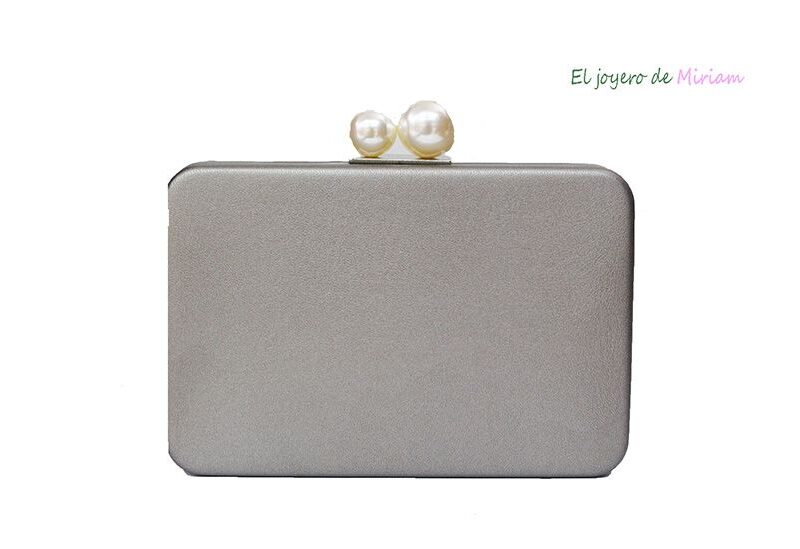 Bolso clutch plata envejecida