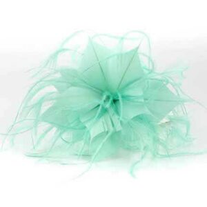 Flor tocado verde agua
