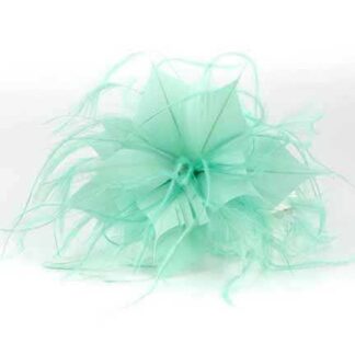 Flor tocado verde agua