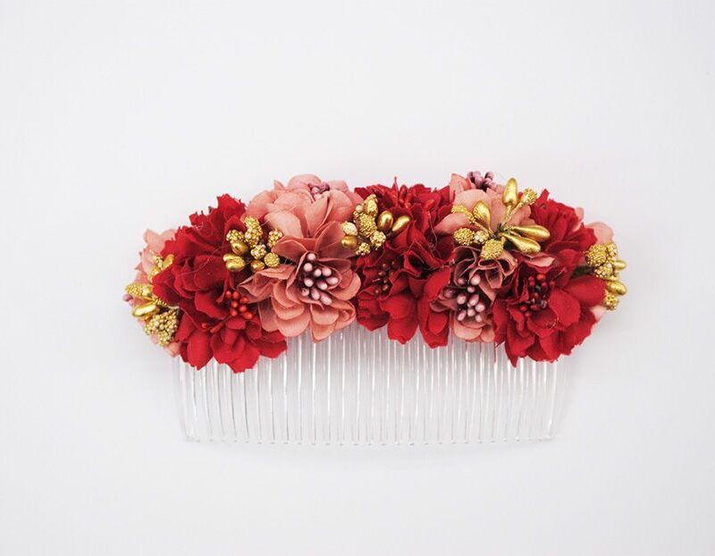 Peineta de fiesta flores