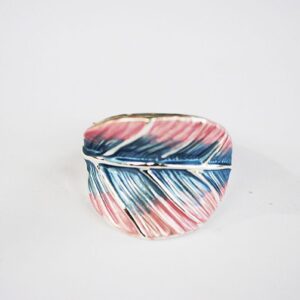 Anillo elástico azul y rosa
