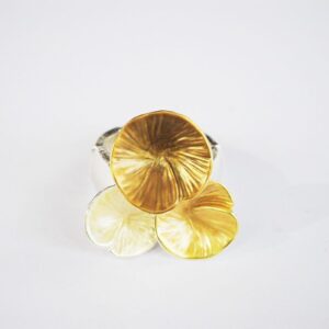 Anillo elástico tonos mostaza