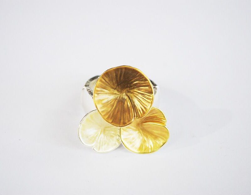 Anillo elástico tonos mostaza