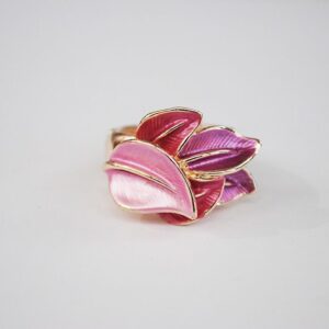 Anillo elástico rosa y fucsia