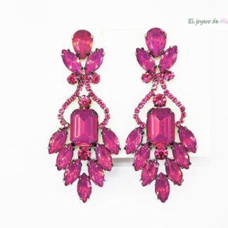 Pendientes rosas de fiesta
