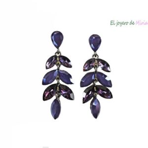 Pendientes de fiesta morados