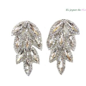 Pendientes plateados de fiesta