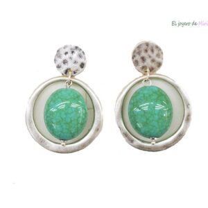 Pendientes piedras turquesa