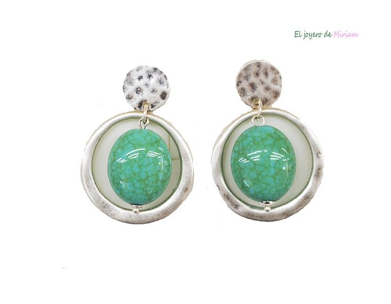 Pendientes piedras turquesa