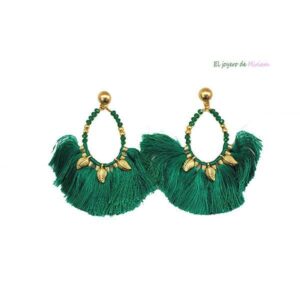 Pendientes flecos verdes