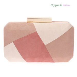 Bolso clutch rosas combinados