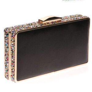 Bolso clutch negro con brillo