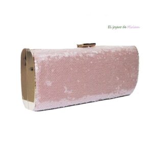 Bolso clutch rosa lentejuelas