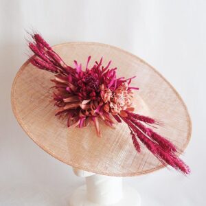 Tocado plato rosa nude