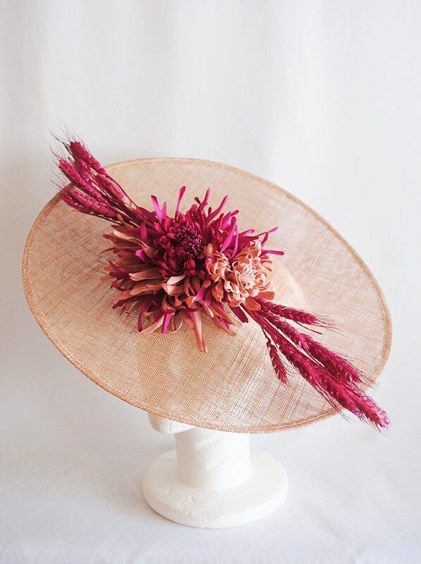 Tocado plato rosa nude