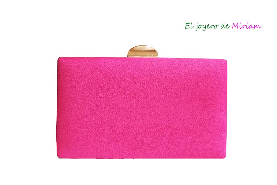 clutch fucsia dorado - El joyero Miriam