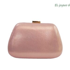 Clutch oro rosa metalizado