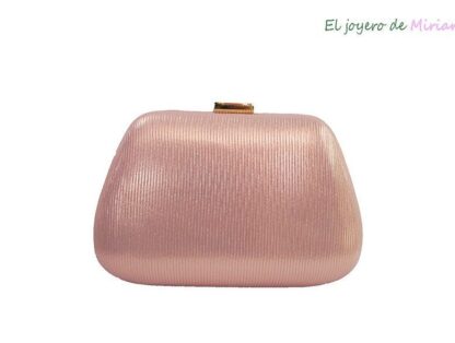Clutch oro rosa metalizado