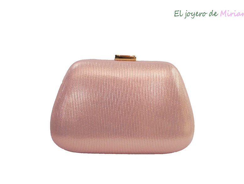 Clutch oro rosa metalizado - joyero de Miriam