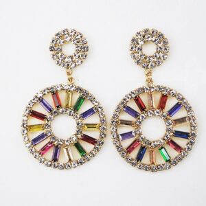 Pendientes redondos multicolor
