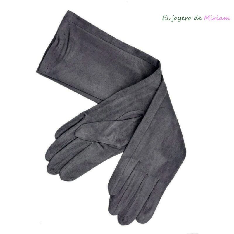 Guantes grises de fiesta 50 cm