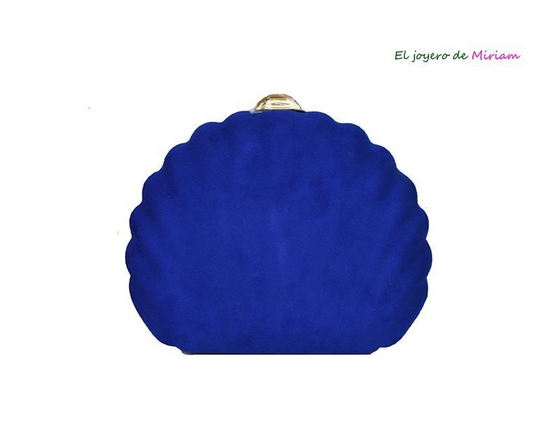 Bolso clutch concha azul