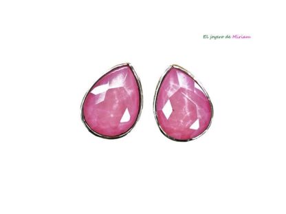 Pendientes lágrimas rosas