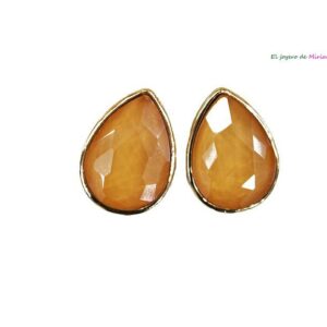 Pendientes lágrimas mostaza