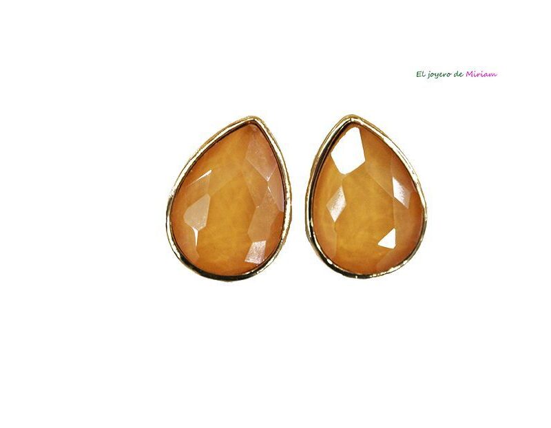 Pendientes lágrimas mostaza