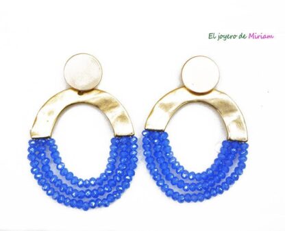 Pendientes metal y cuentas